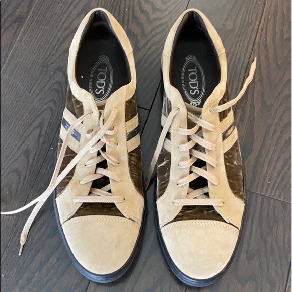 Tod’s suede detail sneakers shoes - Picture 1 of 4